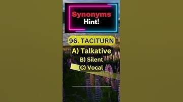 Exploring Synonyms (English MCQs 96) | Enhance Your Vocabulary | CSS MPT Exam #shorts #mpt #quiz