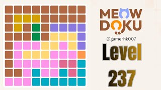 Meowdoku level 237 Walkthrough Solution 