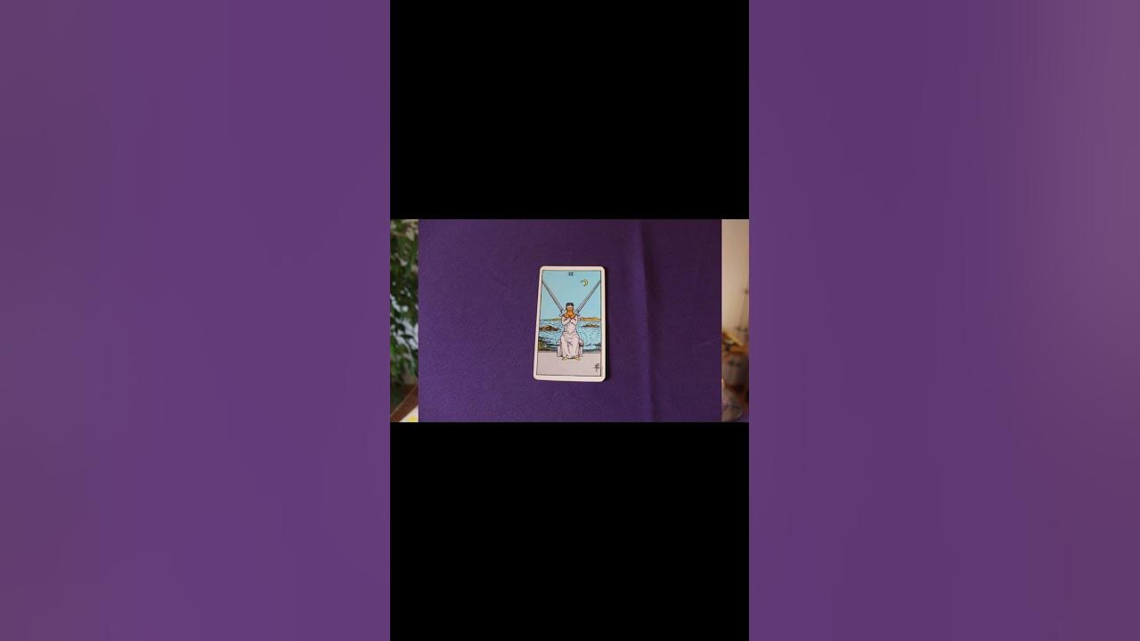 Tarotkarten 2 der Schwerter verständliche Erklärung der Bedeutung YouTube