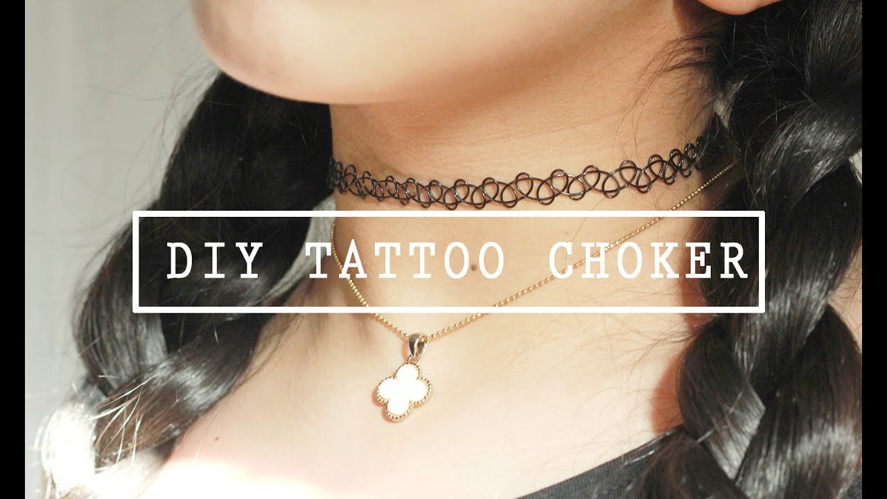 DIY TATTOO CHOKER THE 90'S KID YouTube
