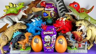 Jurassic World Unboxing Review Asmr Colorful Dinosaur T-rex D-rex Giga Raptor Brachio ZURU Smashers