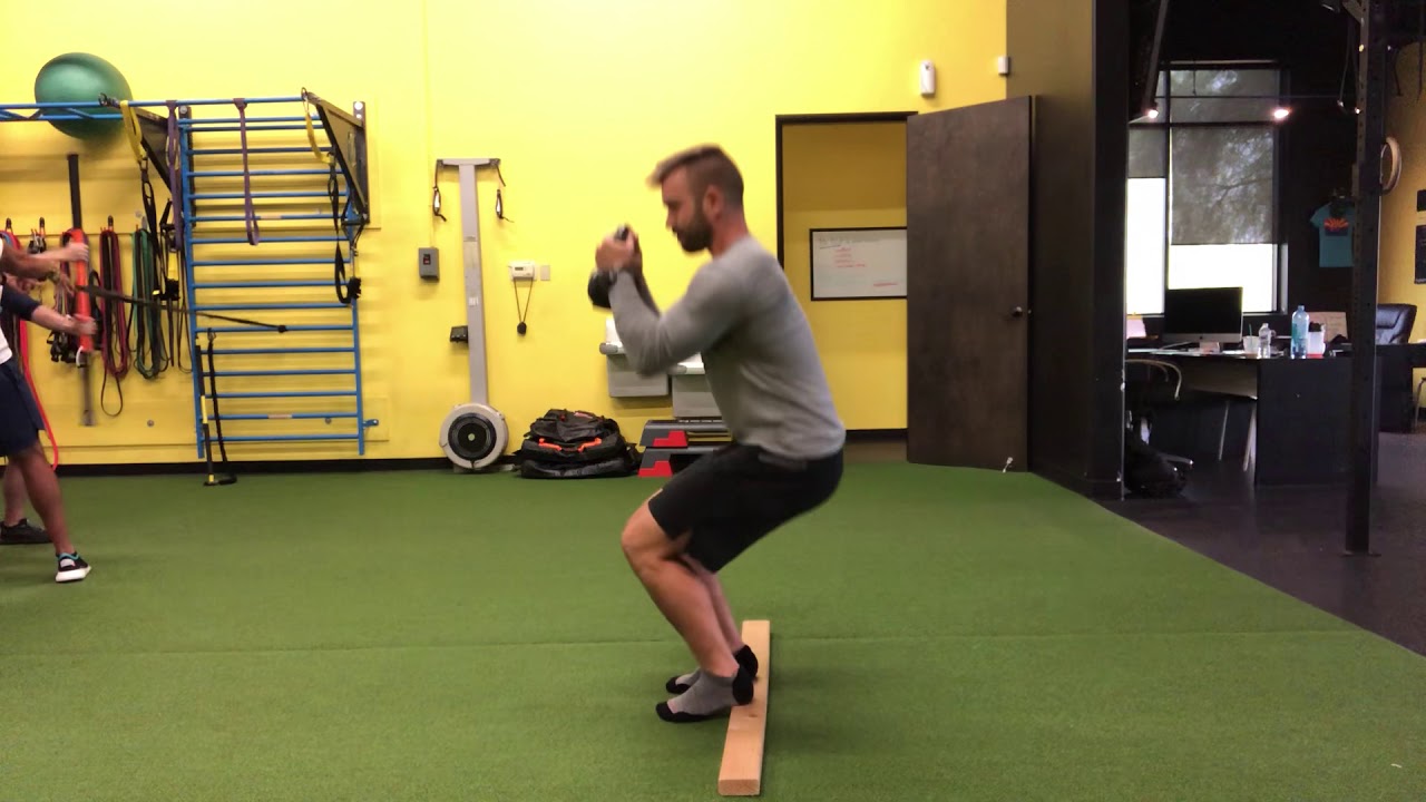 KB Heels Elevated Goblet Squat YouTube