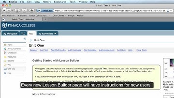 Adding Lesson Builder to Sakai