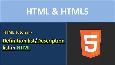 Definition List in HTML|Description List HTML|List in HTML|HTML Tutorial for Beginners in Hindi.