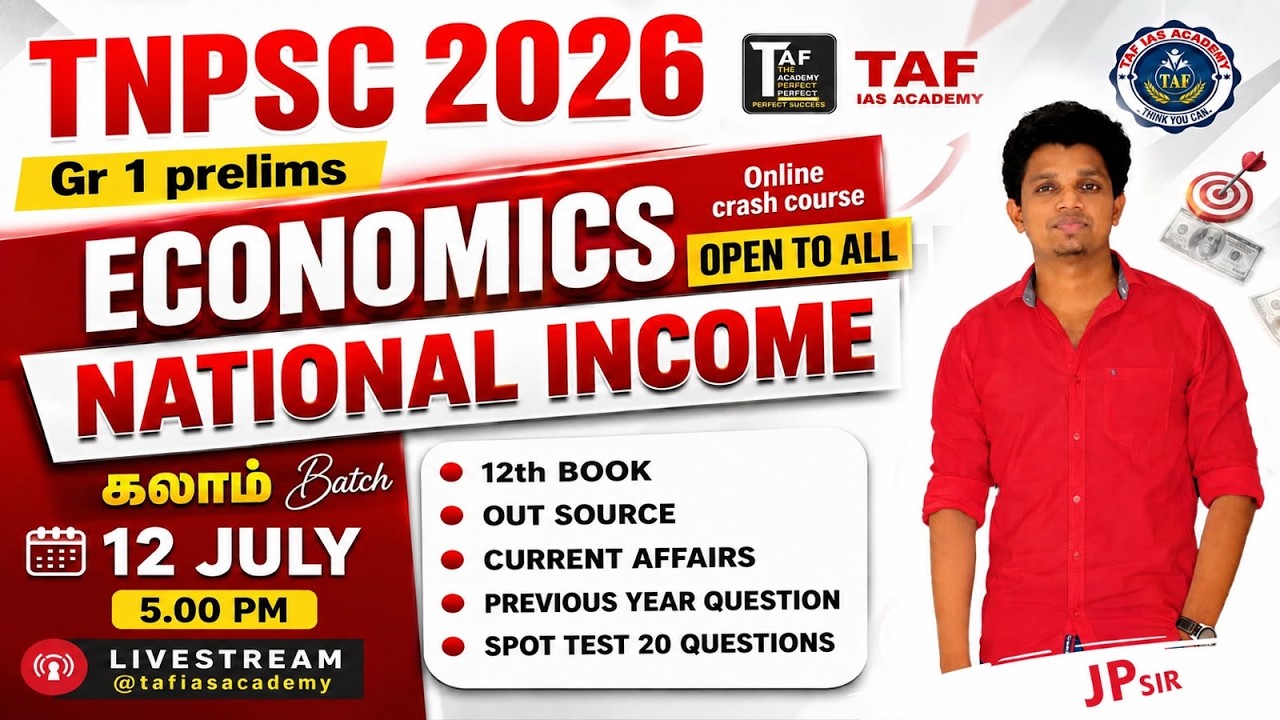 NATIONAL INCOME | ECONOMICS | KALAM BATCH | INTRO CLASS | Mr. JP SIR | TAF