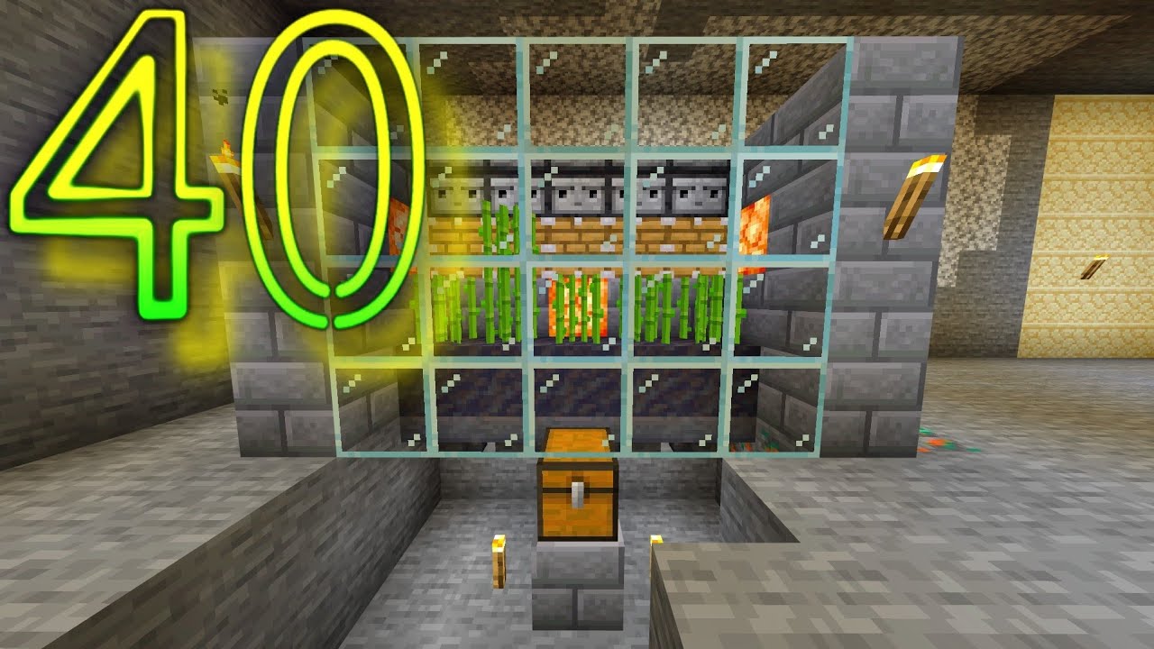 Minecraft 100%: AUTO SUGAR CANE FARM [40] - YouTube