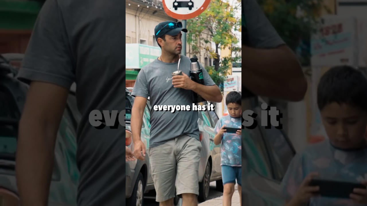 Trying maté drink in Uruguay 🇺🇾