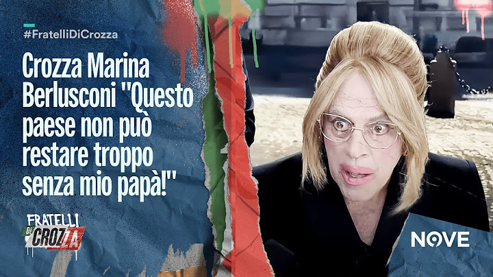 Crozza Marina Berlusconi "Questo paese non può restare troppo senza mio papà!" | Fratelli di Crozza