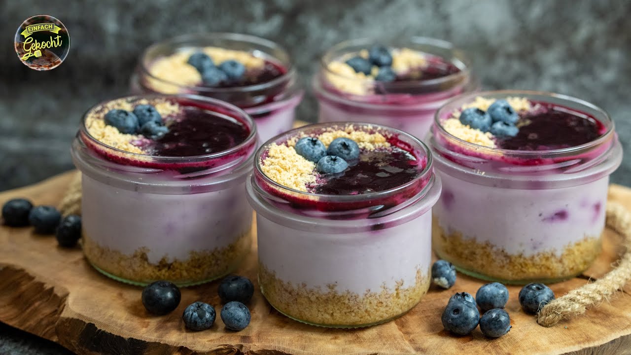Heidelbeer-Dessert im Glas - SEHR LECKER, EINFACH UND SCHNELL - YouTube