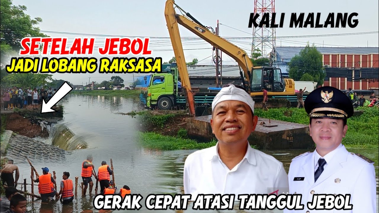LUAR BIASA KERJA CEPAT ATASI TANGGUL JEBOL KALI MALANG || TERIMA KASIH PAK BUPATI