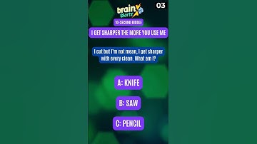 🧠 I Get Sharper the More You Use Me! Can You Solve This Riddle? 🤔 #quiz #riddles #trivia #iqtest
