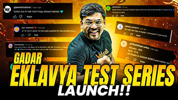JEE 2026 - EKLAVYA TEST SERIES LAUNCH🚀 | Link in Description👇 | Harsh Sir