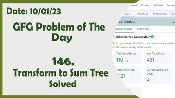 Transform to Sum Tree || C++ || GFG Daily Problem