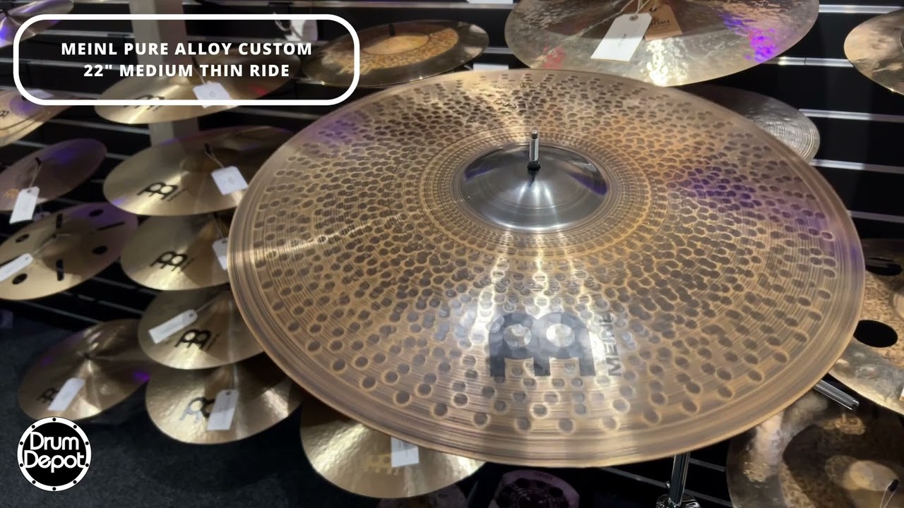 Meinl Pure Alloy Custom 22″ Medium Thin Ride – PAC22MTR