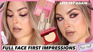 FULL FACE FIRST IMPRESSIONS ☕🤎 trying the reverse cat eye w/ your feedback