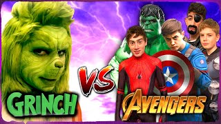Avengers Vs The Grinch! - Epic Superhero Kids with Nerf
