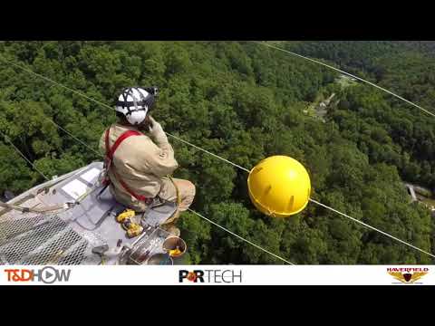 Helicopter Install of Power Line Marker Balls