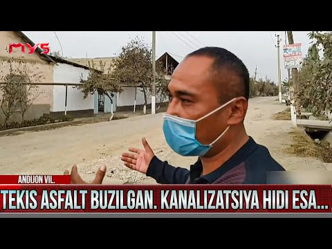 Tekis asfalt buzilgan. Kanalizatsiya hidi esa...