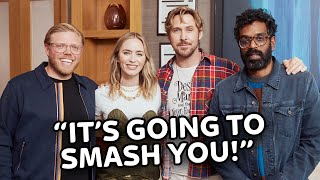 Ryan Gosling & Emily Blunt Make Rob SCREAM In Stunt Challenge - Rob & Romesh Vs. The Fall Guy