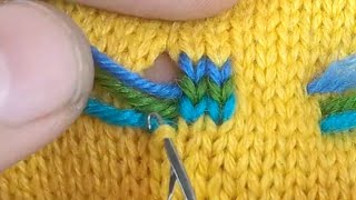 How to Perfectly Repair Holes in a knitted Sweater (Multiple Threads Broken)