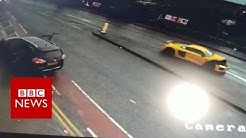 Audi R8 sports car in dramatic crash in Bradford - BBC News