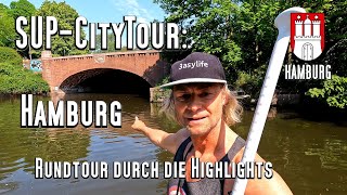 SUP - Citytour Hamburg: Zwei Touren über Alster, Außenalster und Binnenalster. Standuppaddle best.