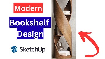 How to create Modern  Bookshelf Design in Sketchup #sketchup