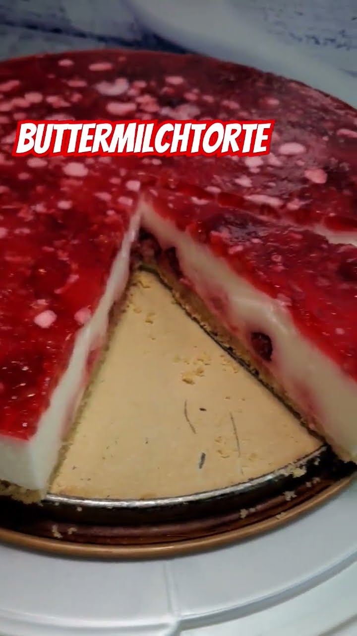 Buttermilchtorte mit Himbeeren, einfach und erfrischend 🥰 - YouTube