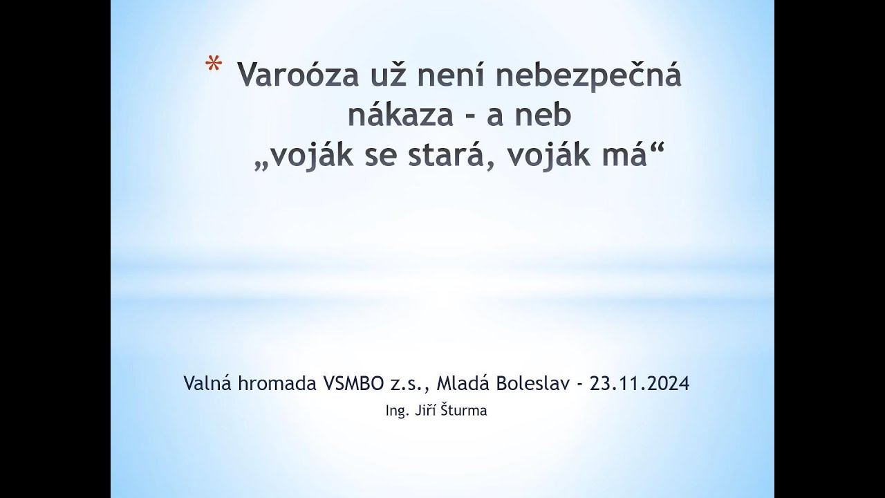 Varroóza už není nebezpečná nákaza