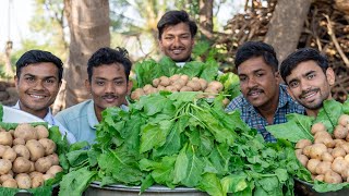 ALOO PALAK | Dhaba Style Aloo Palak Recipe | Village Rasoi