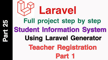 Laravel 6 Student Information System part 25 Teacher Registration Form with Modal