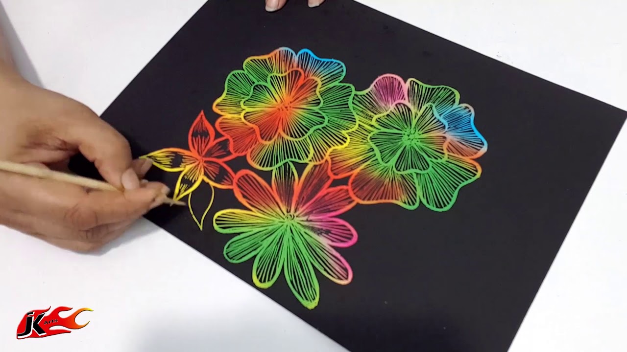 DIY SCRATCH-OFF ART - Rainbow Mandala on Scratch Paper