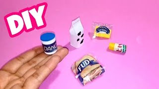 5 Comidas en Miniatura para Muñecas Barbie | DIY 5 Miniature food for Barbie Doll