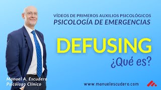 👉 Que es DEFUSING y Cómo ayuda minimizar secuelas PSICOLOGICAS tras una emergencia - psicologia by Manuel Escudero, Psicólogo clínico 8,107 views 3 years ago 3 minutes