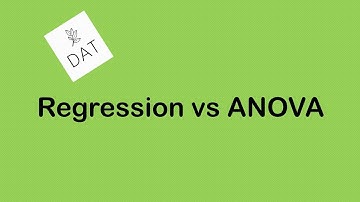 Regression vs ANOVA