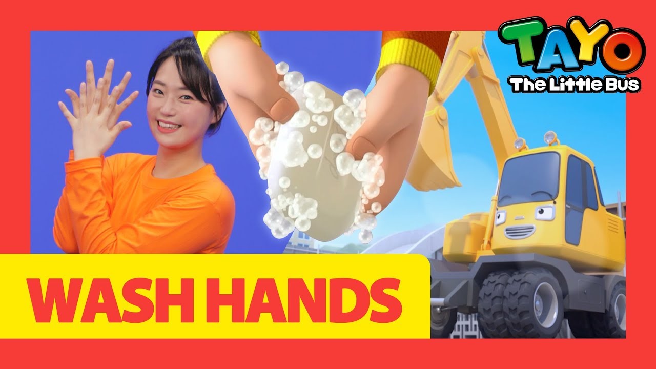 Lavar as mãos veículos pesados fortes l Vá embora vírus l Tayo O Pequeno Autocarro