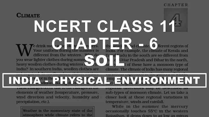 Soil - Chapter 6 Geography NCERT class 11 - DayDayNews