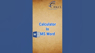 📟 Calculator in MS Word 🧮 #rkcl #microsoftoffice  #rscit #msword