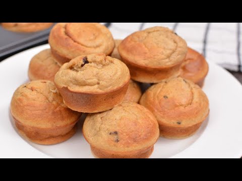 Banana oatmeal muffins, from the video