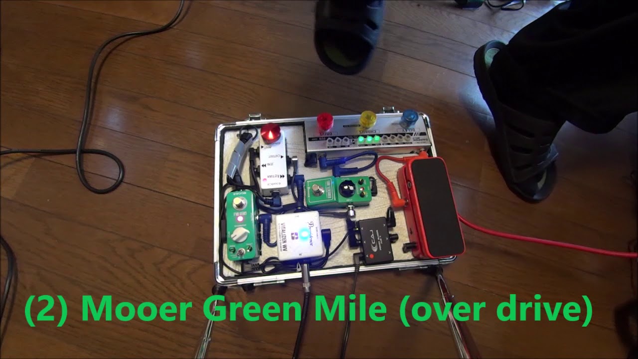 Effecter board main, Ibanez TSmini, Mooer Green mile, Dappermini, Providence Vitalizer