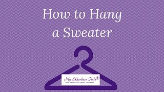 How to Hang a Sweater