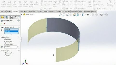 #Surface extend in solidworks#Surface extend command practice#Surface extend design solidwork#