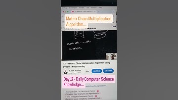 Matrix Chain Multiplication Algorithm Using Dynamic Programming #shorts  #matrixchainmultiplication
