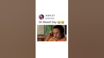 On Result Day 😂😭| Funny Video 😂| Instagram reel| Tweet Video| WhatsApp status