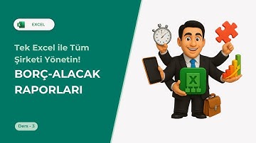 Excel ERP Programı: Tek Excel İle Tüm Şirketi Yönetin! Borç-Alacak Raporları (Ders3) | EXCEL 751