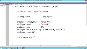 11. Create CRUD Operations in X++ | Microsoft Dynamics 365 F&O | Full Tutorial in Telugu