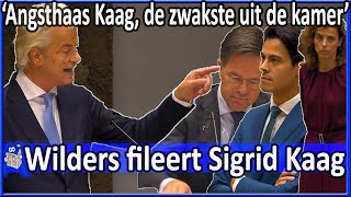 Geert Wilders 'Bange angsthaas Sigrid Kaag' v Jetten - Algemene Politieke Beschouwingen Tweede Kamer