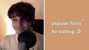 popular fonts for editing :]