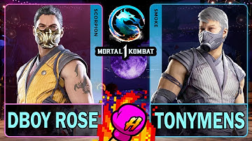 MK1 Dboy Rose (SCORPION) VS Tonymens (SMOKE)🥊Mortal Kombat 1🥊4K 60ᶠᵖˢ
