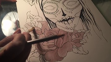 Sugar skull time-lapse